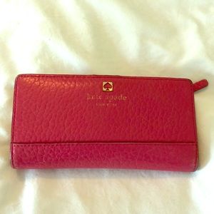 Pink leather Kate Spade wallet